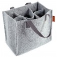 TORBA NA WODĘ 1,5-2,5L - 6 BUTELEK, SZARA