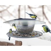 KARMNIK DLA PTAKÓW BIRDYFEED ROUND, DASZEK, ANTRACYT ,PODSTAWKA SZARA