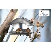 Karmnik dla ptaków Birdyfeed Square, daszek antracyt,podstawka szara