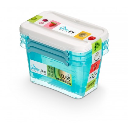 ORPLAST ZESTAW POJEMNIKÓW NA ŻYWNOŚĆ ARCTIC 3 X 650 ML