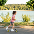 HULAJNOGA DWUKOŁOWA SKŁADANA, KAUCZUKOWE KOŁA DLA DZIECI MŁODZIEŻY 12 CM DO 50