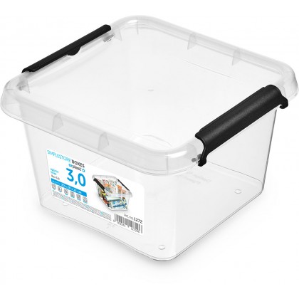 POJEMNIK DO PRZECHOWYWANIA Z POKRYWKĄ  200X200MM SIMPLESTORE  3000 ML