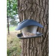 Karmnik dla ptaków Birdyfeed Square, daszek antracyt,podstawka szara