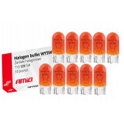 ŻARÓWKI HALOGENOWE  WY5W T10 5W W2.1 X 9.5D AMBER 12V 10SZT