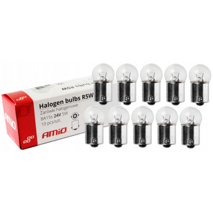ŻARÓWKI HALOGENOWE R5W BA15S 24V 10SZT