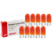 ŻARÓWKI HALOGENOWE  WY5W T10 5W W2.1 X 9.5D AMBER 24V 10SZT.