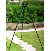GRILL NA TRÓJNOGU 180 CM - RUSZT STAL NATURALNA 80 CM