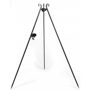 GRILL NA TRÓJNOGU 180 CM - RUSZT STAL NATURALNA 70 CM + KOŁOWROTEK