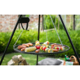 GRILL NA TRÓJNOGU 180 CM - RUSZT STAL NATURALNA 70 CM + KOŁOWROTEK