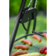 GRILL NA TRÓJNOGU 180 CM - RUSZT STAL NATURALNA 80 CM + KOŁOWROTEK