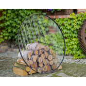 GRILL NA TRÓJNOGU 180 CM - RUSZT STAL NATURALNA 80 CM + KOŁOWROTEK