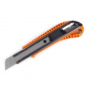 ZESTAW NÓŻ BUDOWLANY METALOWY Z AUTOMATYCZNĄ BLOKADĄ 18 MM + OSTRZA ZAPASOWE 18 MM 10 SZT