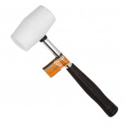 MŁOTEK GUMOWY Z METALOWYM UCHWYTEM BIAŁY 40 mm, 225 g