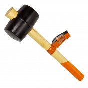 MŁOTEK GUMOWY Z DREWNIANĄ RĄCZKĄ 65 mm, 450 g