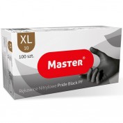 RĘKAWICZKI NITRYLOWE CZARNE M 100 SZT NITRYL FOOD MASTER