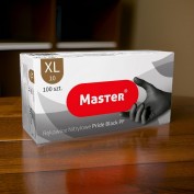 RĘKAWICZKI NITRYLOWE CZARNE M 100 SZT NITRYL FOOD MASTER