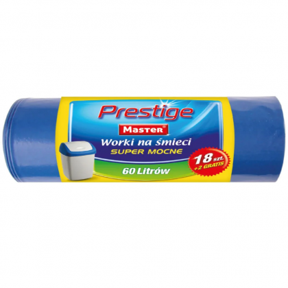 WORKI NA ŚMIECI 60l 20szt SUPER MOCNE LDPE MASTER PRESTIGE