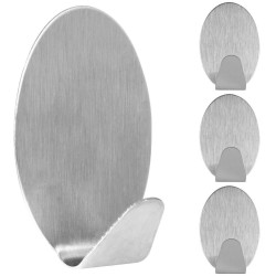 Haczyk wieszak samoprzylepny stalowy na ręcznik INOX 3,5x5,5 cm 4 szt.