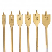 ZESTAW WIERTEŁ Z POWŁOKĄ TYTANOWĄ 6 SZT ( 10 - 32 MM )